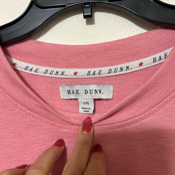 Rae Dunn "SUMMER." Pink Lightweight Crewneck Sweatshirt Large - Picture 2 of 7